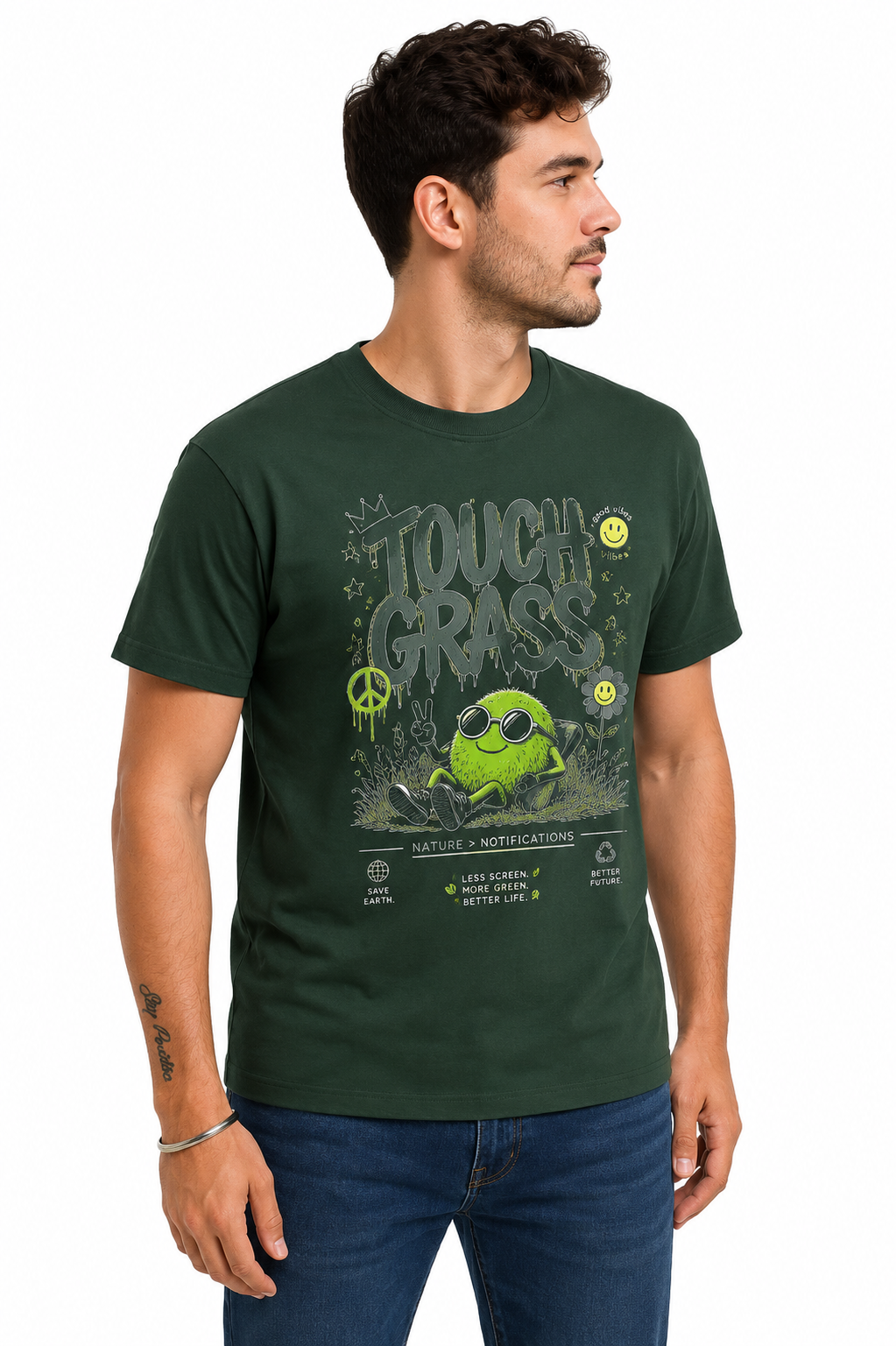 Touch Grass – Nature Tee Regular Fit T-Shirt