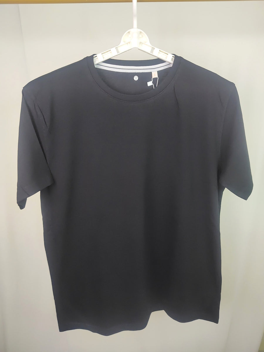 Regular Fit Plain T-Shirt — Black