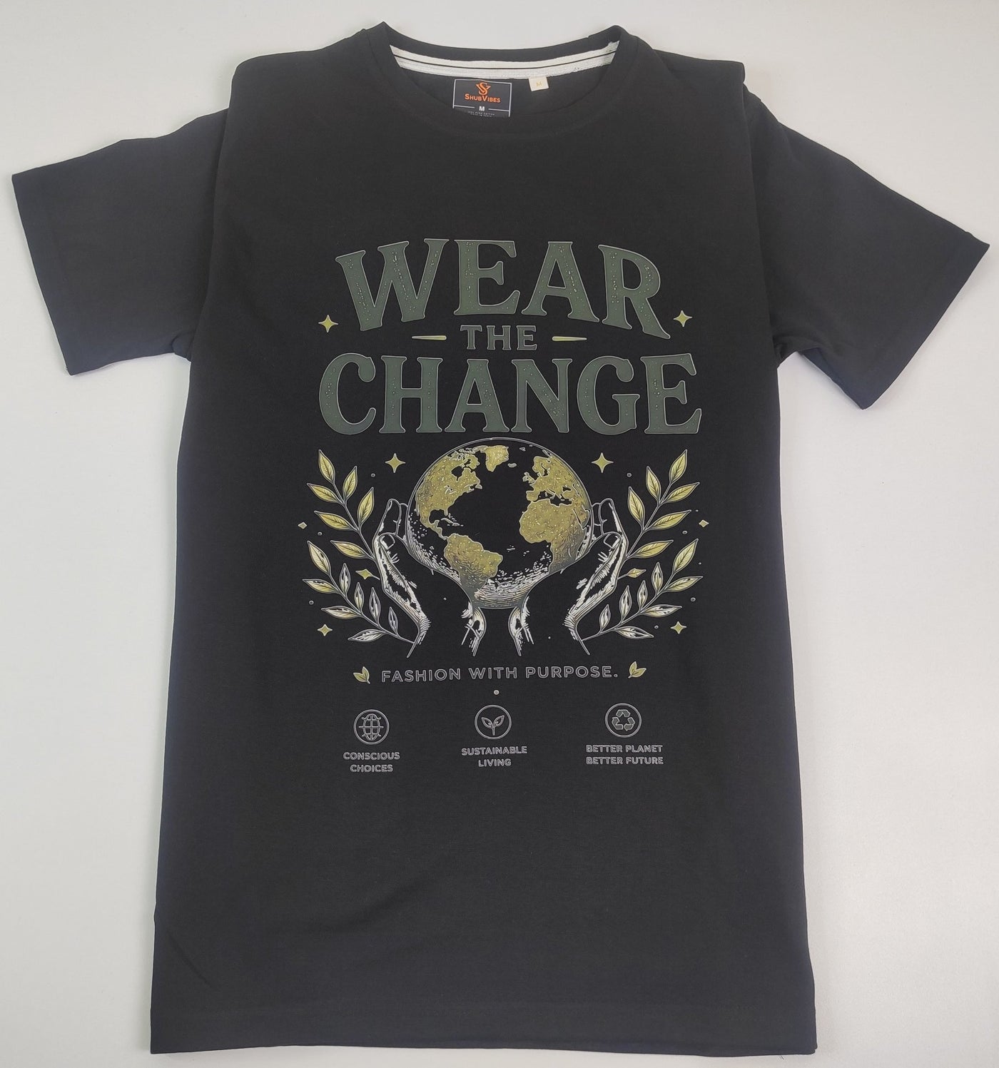 Wear The Change Regular Fit T-Shirt — Black