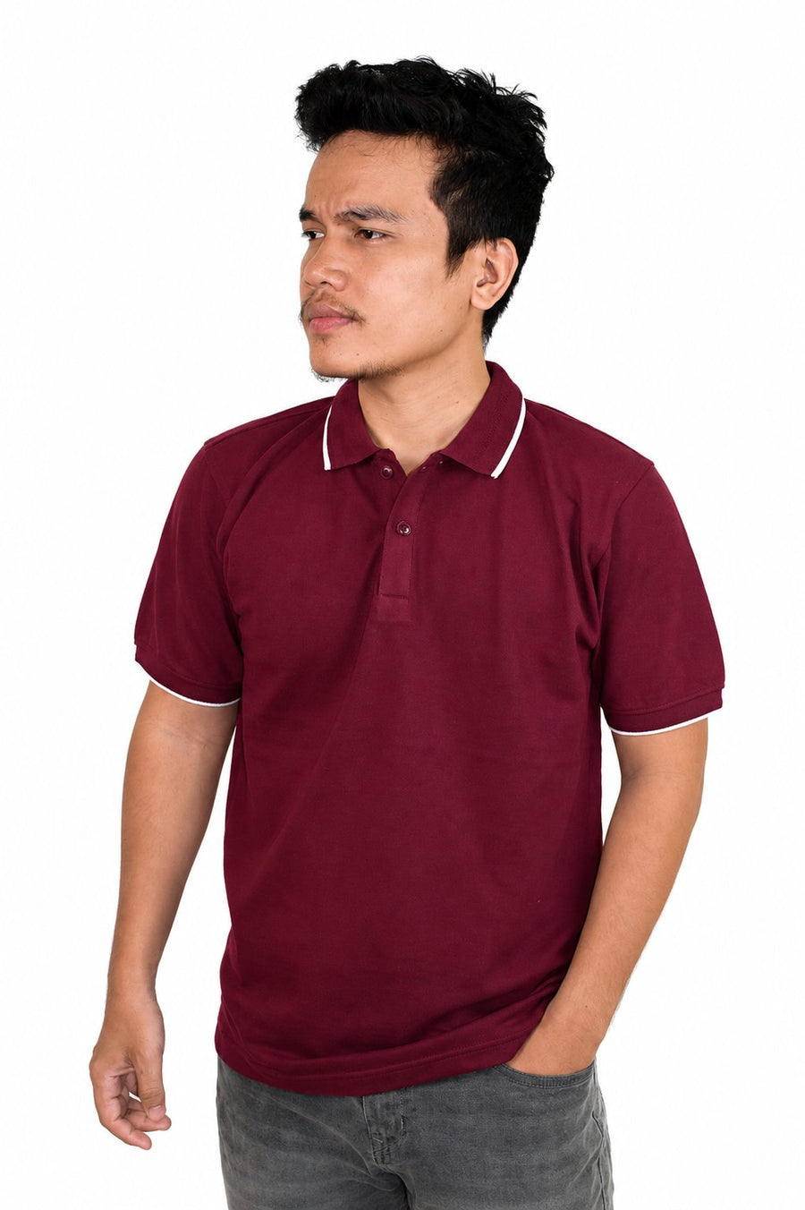 ShubVibes Essential Polo T-Shirt — French Wine