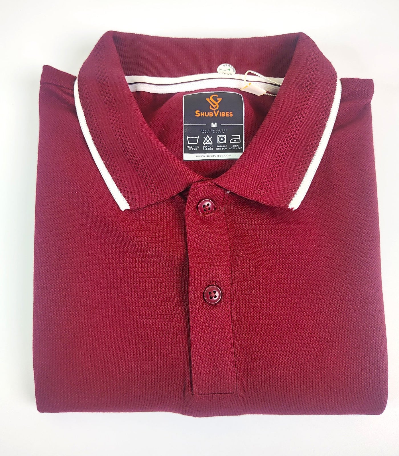 ShubVibes Essential Polo T-Shirt — French Wine