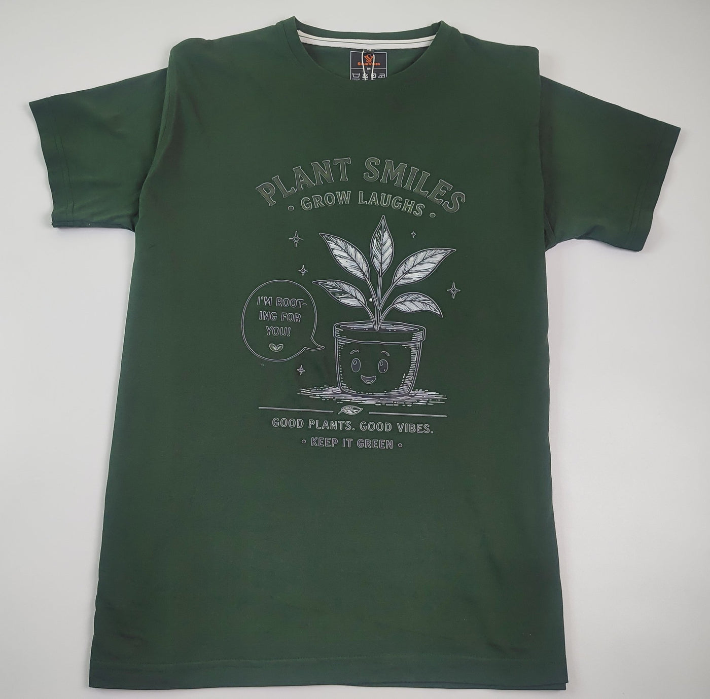Plant Smiles Regular Fit T-Shirt — Green
