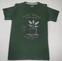 Plant Smiles Regular Fit T-Shirt — Green