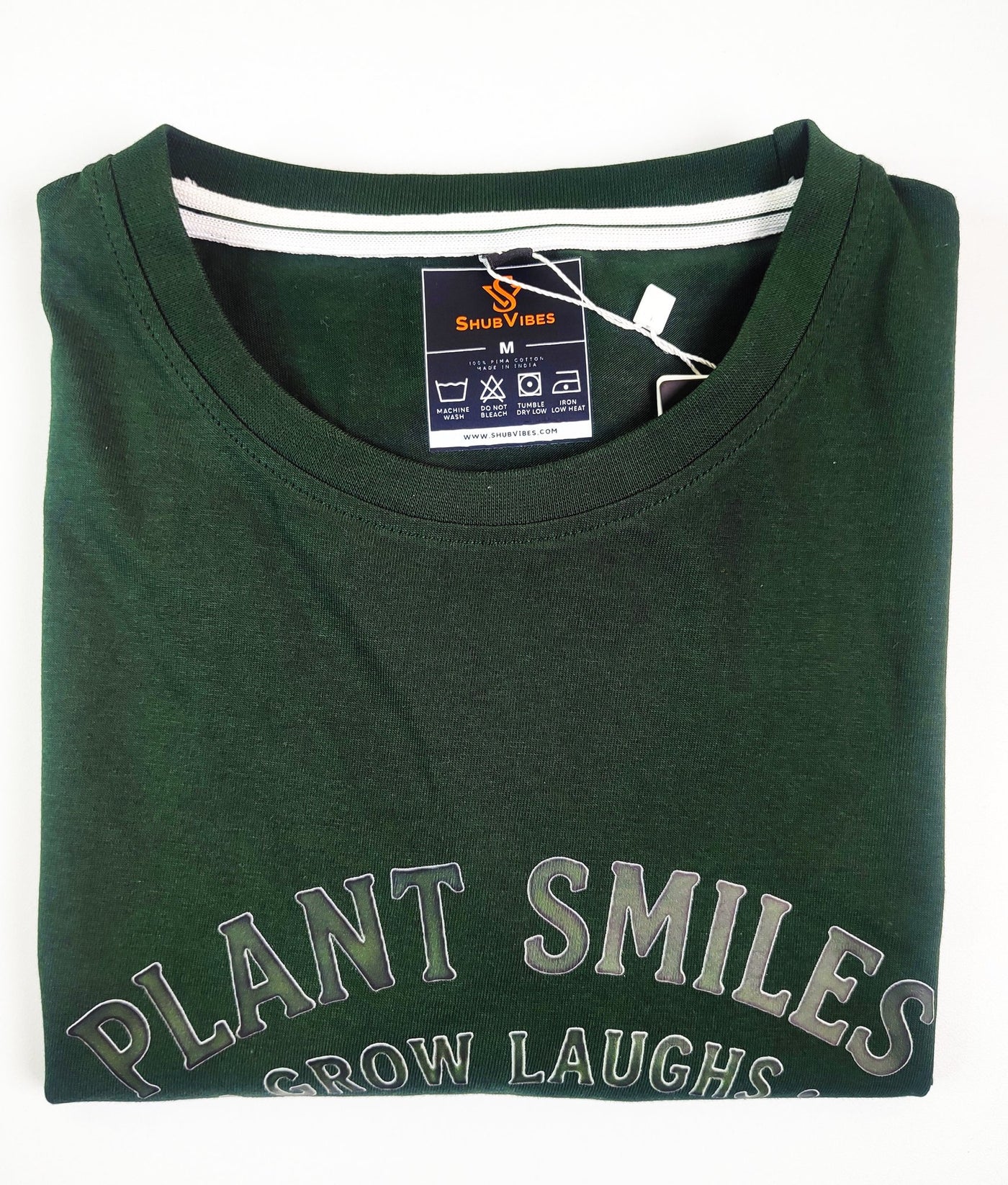 Plant Smiles Regular Fit T-Shirt — Green