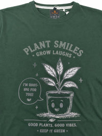 Plant Smiles Regular Fit T-Shirt — Green