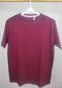 Regular Fit Plain T-Shirt — Maroon