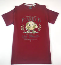 Planet B Regular Fit T-Shirt — Maroon