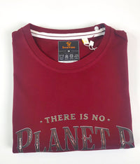 Planet B Regular Fit T-Shirt — Maroon