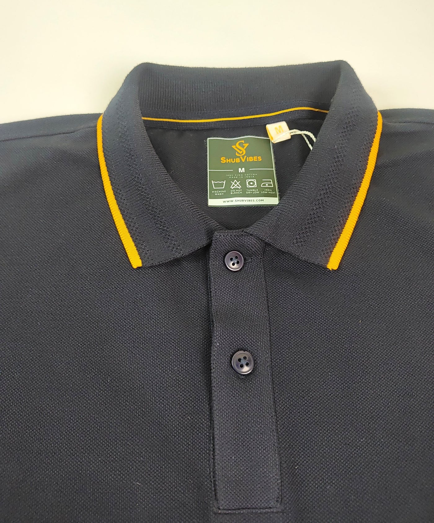 ShubVibes Essential Polo T-Shirt — Midnight Navy
