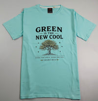 Green Is The New Cool Regular Fit T-Shirt — Mint Blue