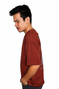 Rooted Oversized T-Shirt — Rust