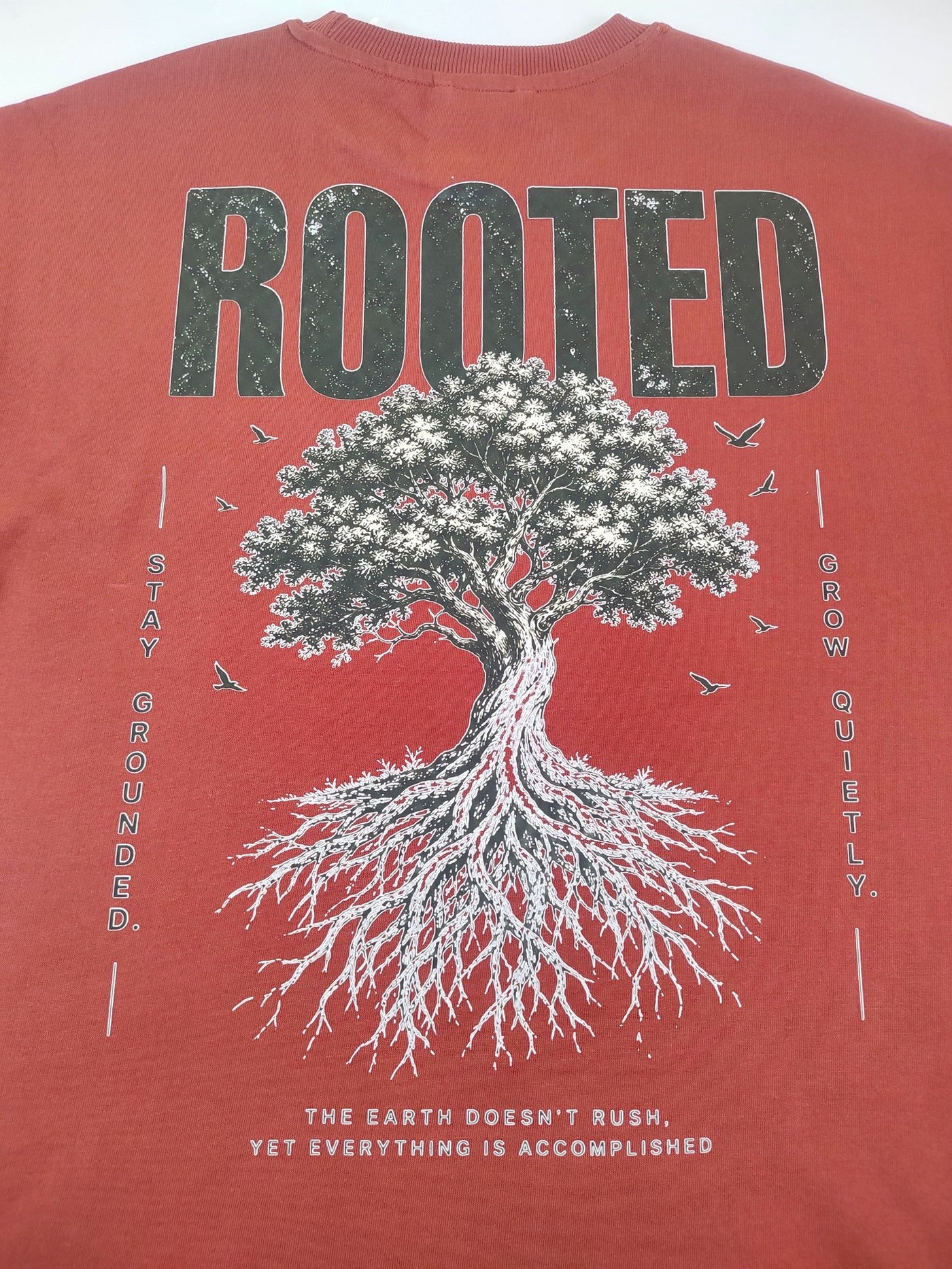 Rooted Oversized T-Shirt — Rust