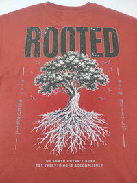 Rooted Oversized T-Shirt — Rust