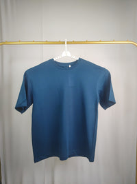 Oversized Plain T-Shirt — Teal Blue