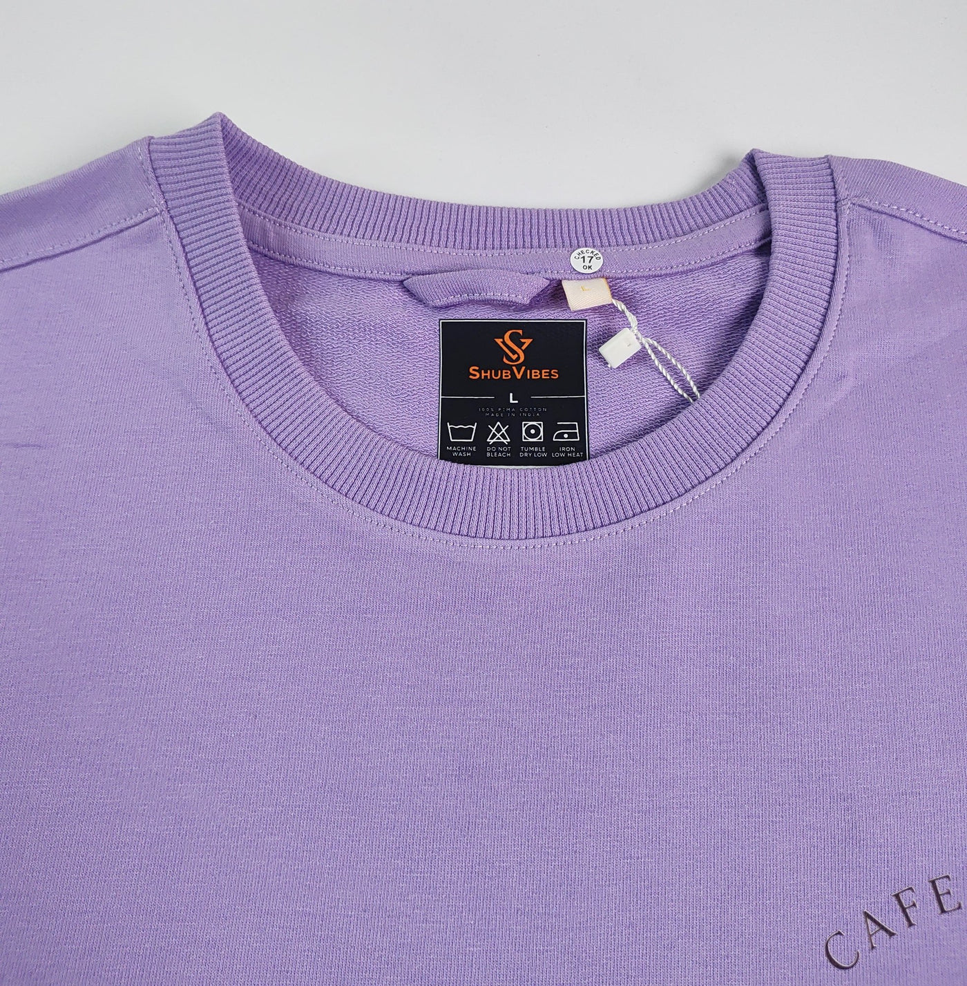 Cafe Poetry Oversized T-Shirt — Violet