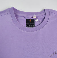 Cafe Poetry Oversized T-Shirt — Violet
