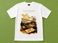Cafe Poetry Oversized T-Shirt — White