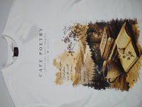 Cafe Poetry Oversized T-Shirt — White