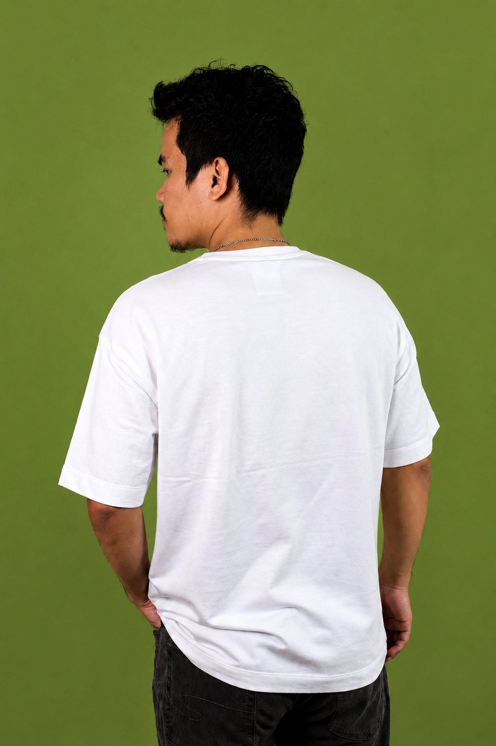 Cafe Poetry Oversized T-Shirt — White