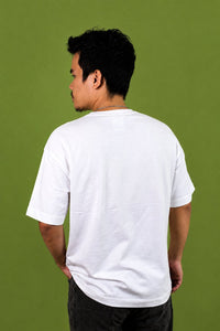 Cafe Poetry Oversized T-Shirt — White