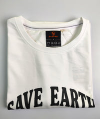 Save Earth Regular Fit T-Shirt — White